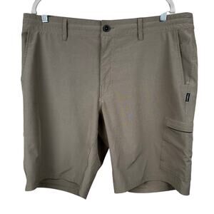 O'Neill Crossover Hybrid Shorts Cargo Pockets Stretch Hyperdry Dark Khaki 38